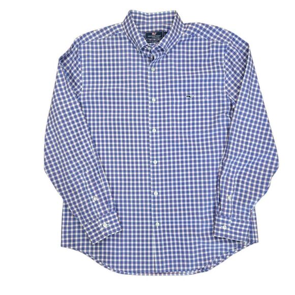 Vinyard Vines Classic Fit Tucker Shirt Check Button Down Mens Large Preppy Plaid - Picture 1 of 10